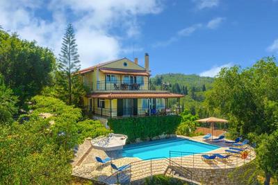 Villa Nefeli Large Private Pool Walk to Beach Sea Views A C Wifi Car Not Required - 2295