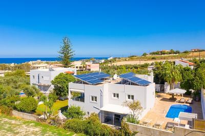 Villa Thetis Large Private Pool Walk to Beach Sea Views A C Wifi Car Not Required Eco-friendl - 2302