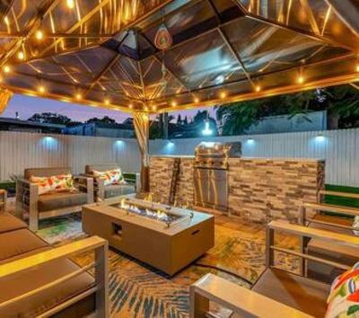 Family Fun Backyard Oasis Hot Tub Games BBQ