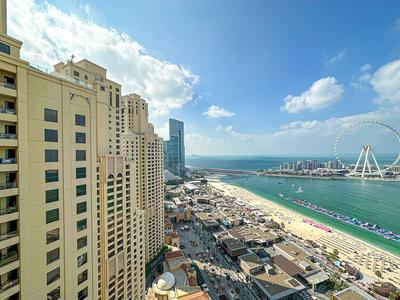 Marco Polo - Full Sea & Dubai Eye View | 2 BR | Near JBR Beach