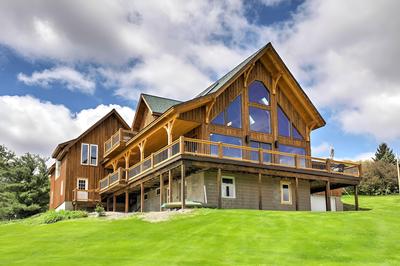 Naples Cabin w/ Lake Views & Wraparound Deck!