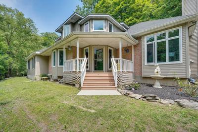 Porch & Fire Pit: Shawnee on Delaware Home!
