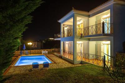 Skala Villa Blue Large Private Pool Walk to Beach Sea Views A C Wifi - 2824