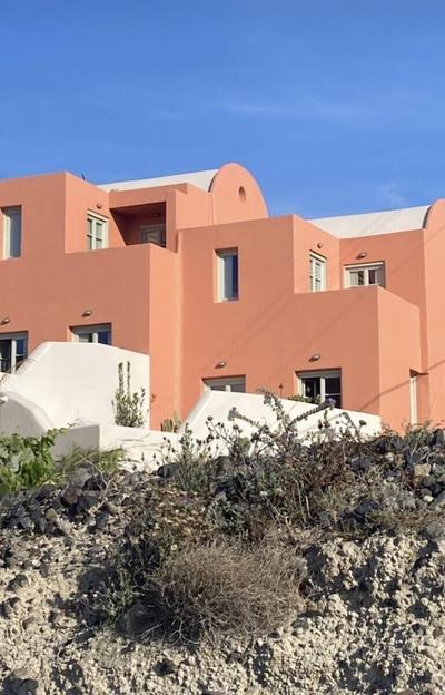 Pink Freud Villas Santorini