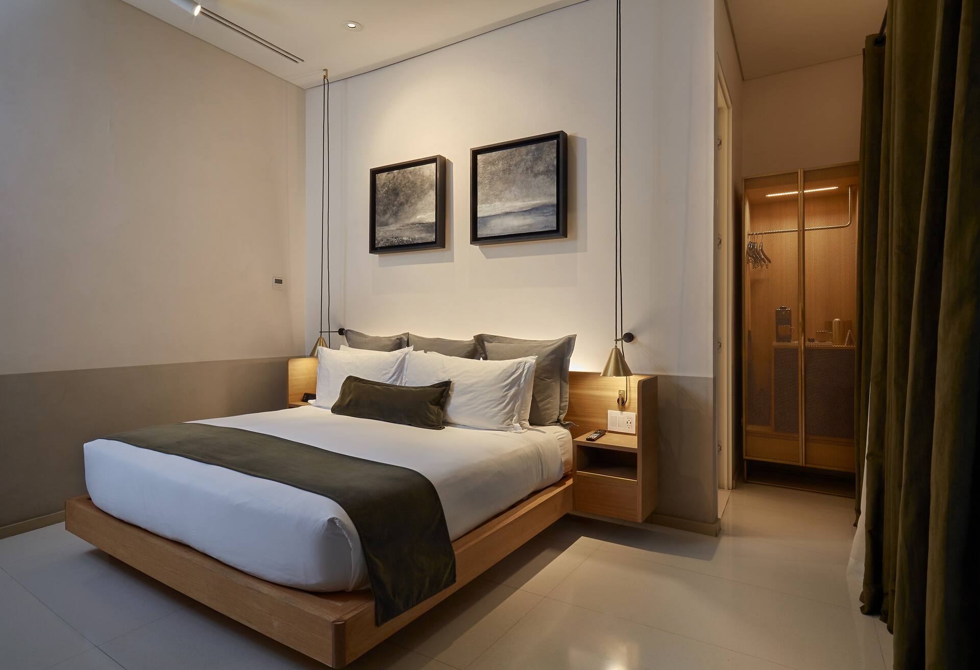 1 King Bed Indoor Balcony Guestroom