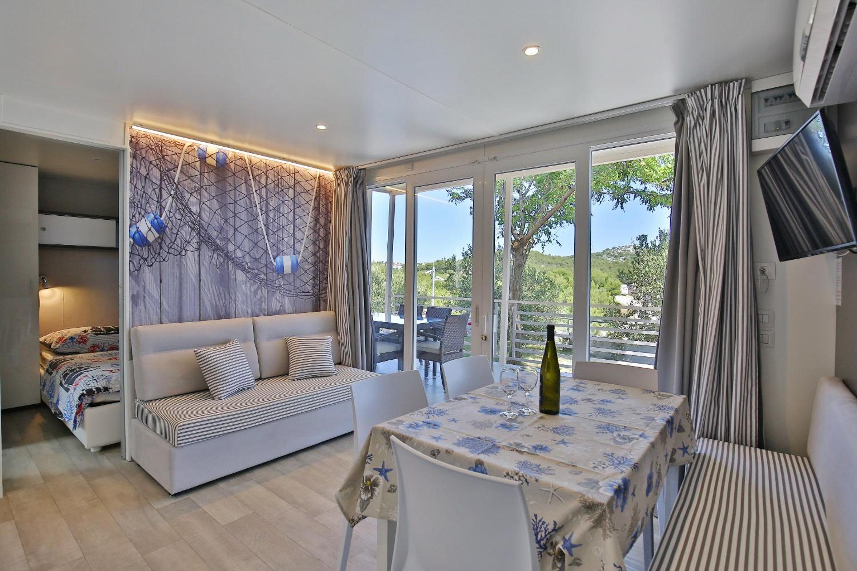 Premium Two-Bedroom Mobile Home with Terrace and Sea View