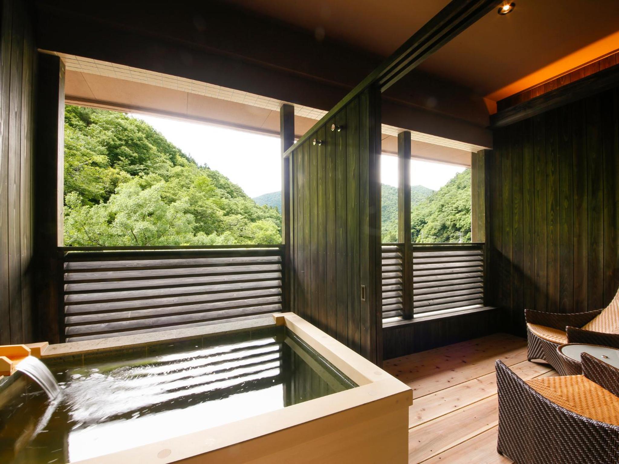 Twin Room with Tatami Area and Open-Air Bath Type D - Non-Smoking (3rd floor)