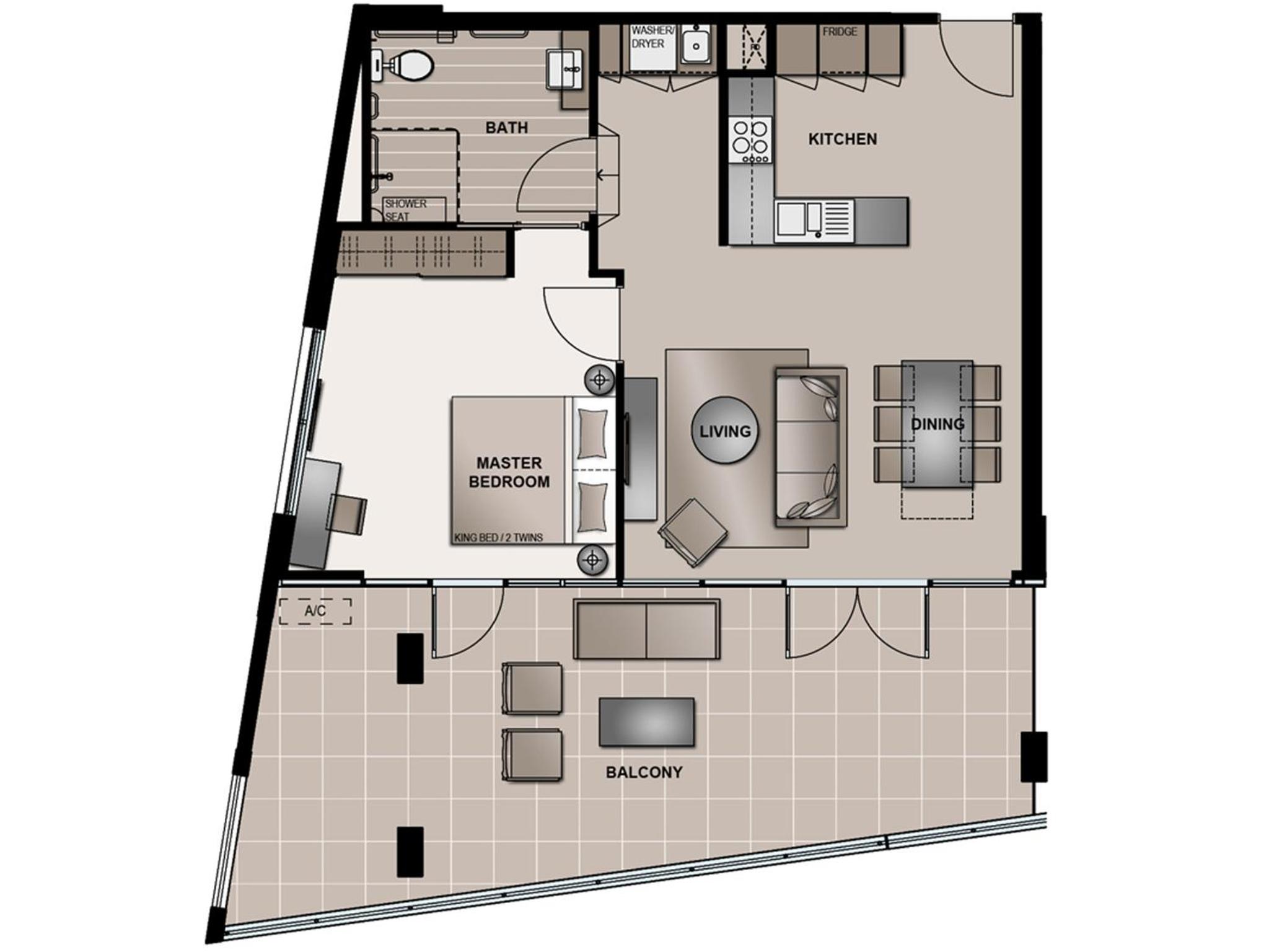 One-Bedroom Suite - Bournemouth thumbnail 6