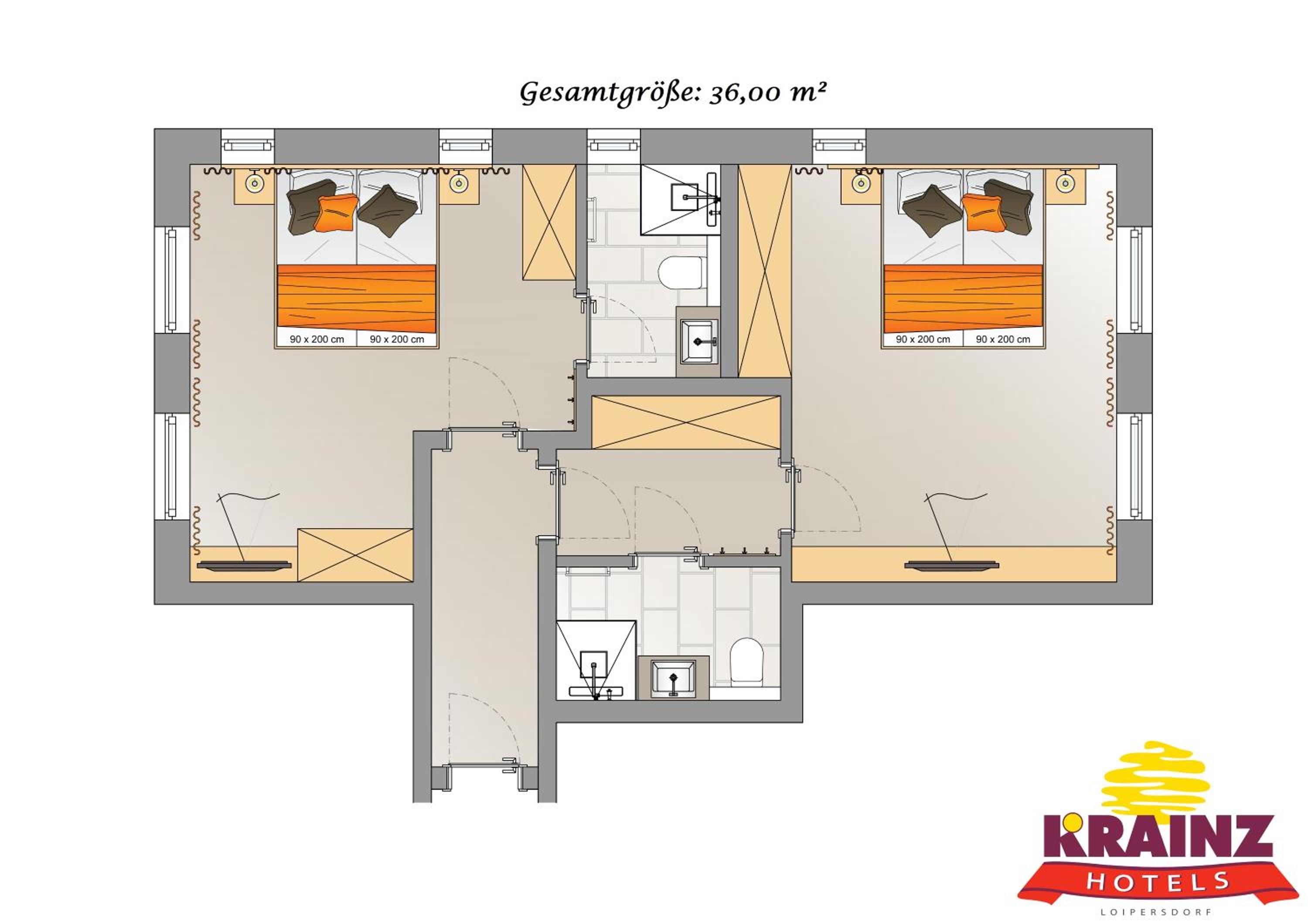 2 Small Double Economy Rooms with Interconnecting Door photo 2