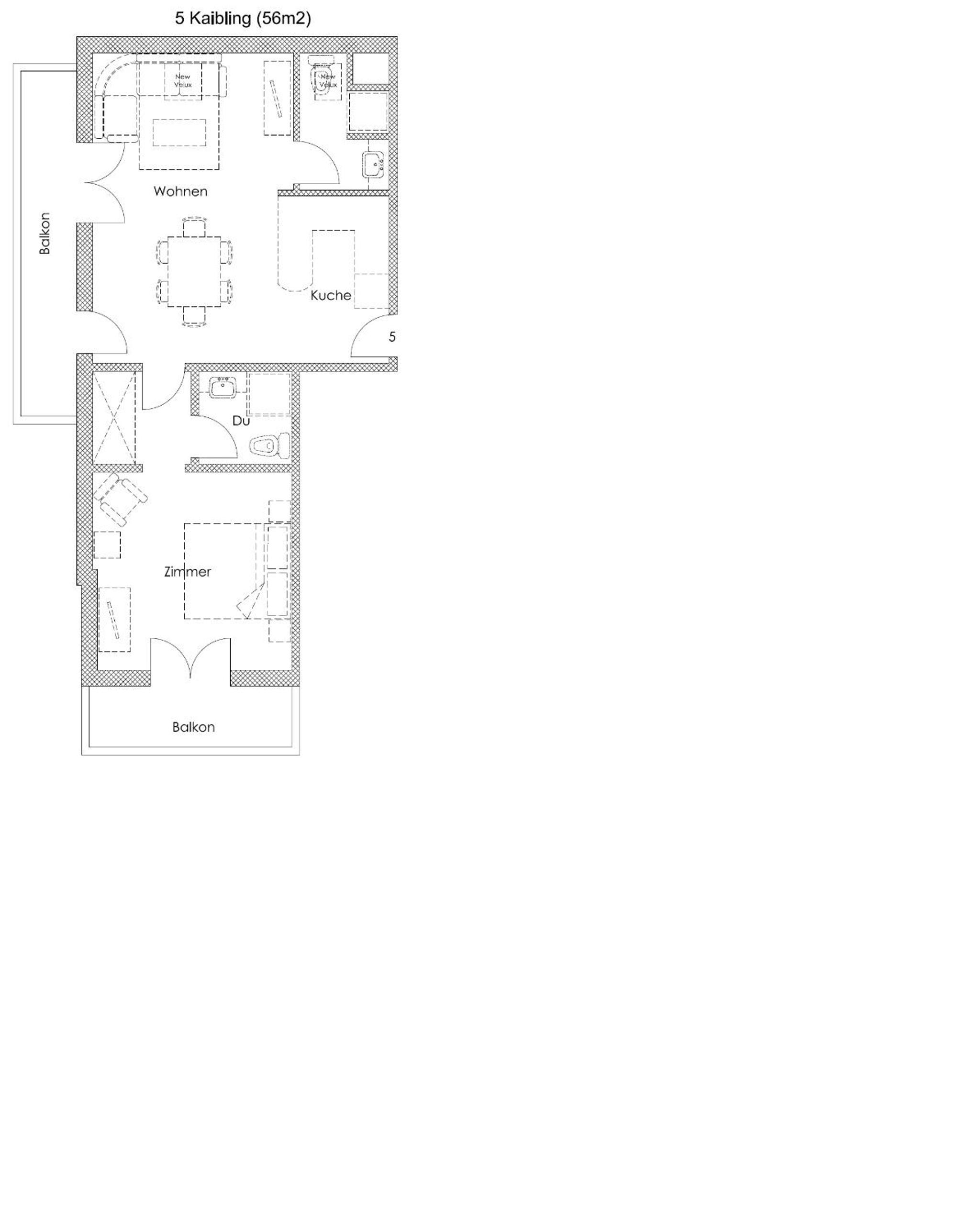 Large One-Bedroom Apartment with Balcony photo 2