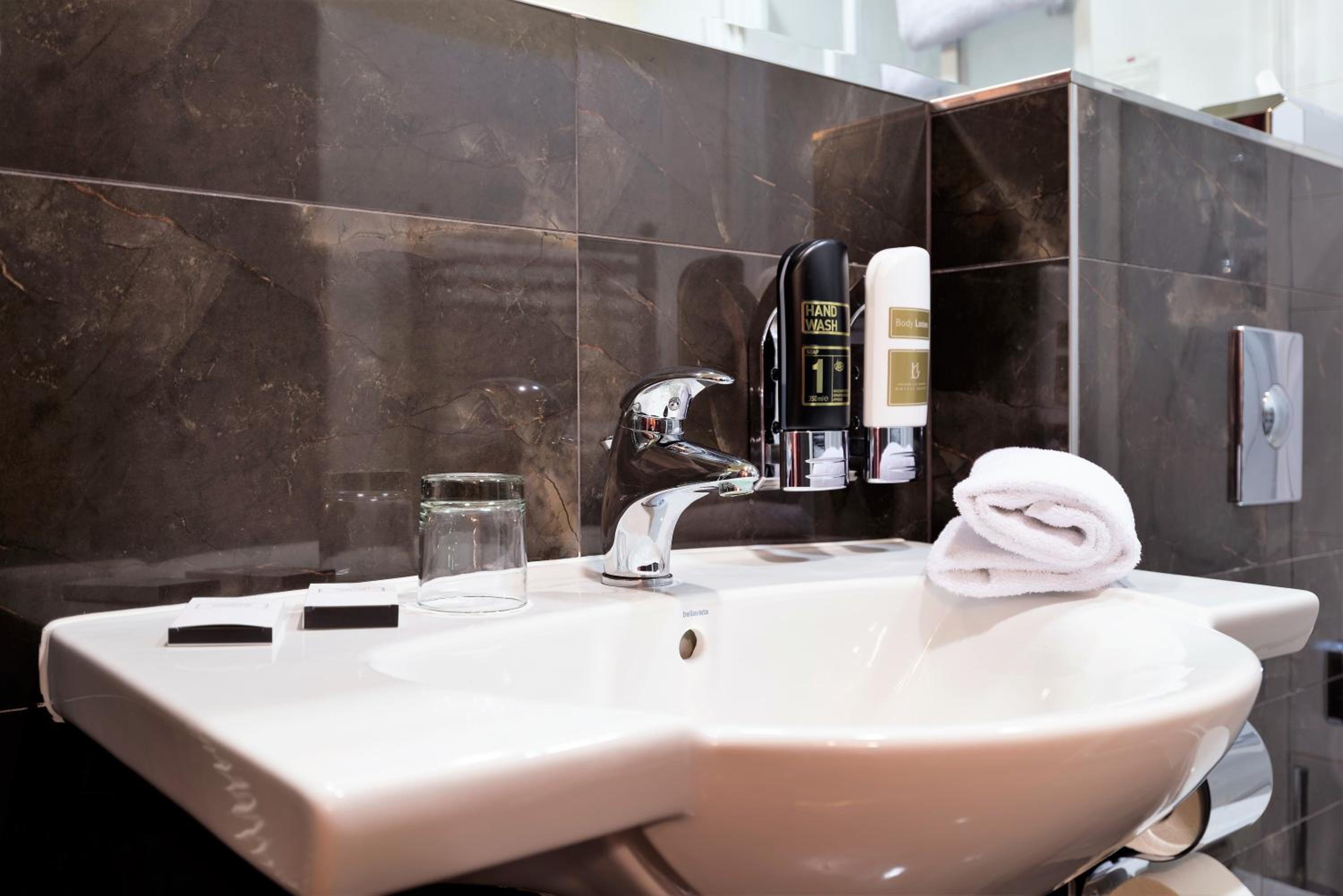 Relax in our modern and elegant bathroom retreat!