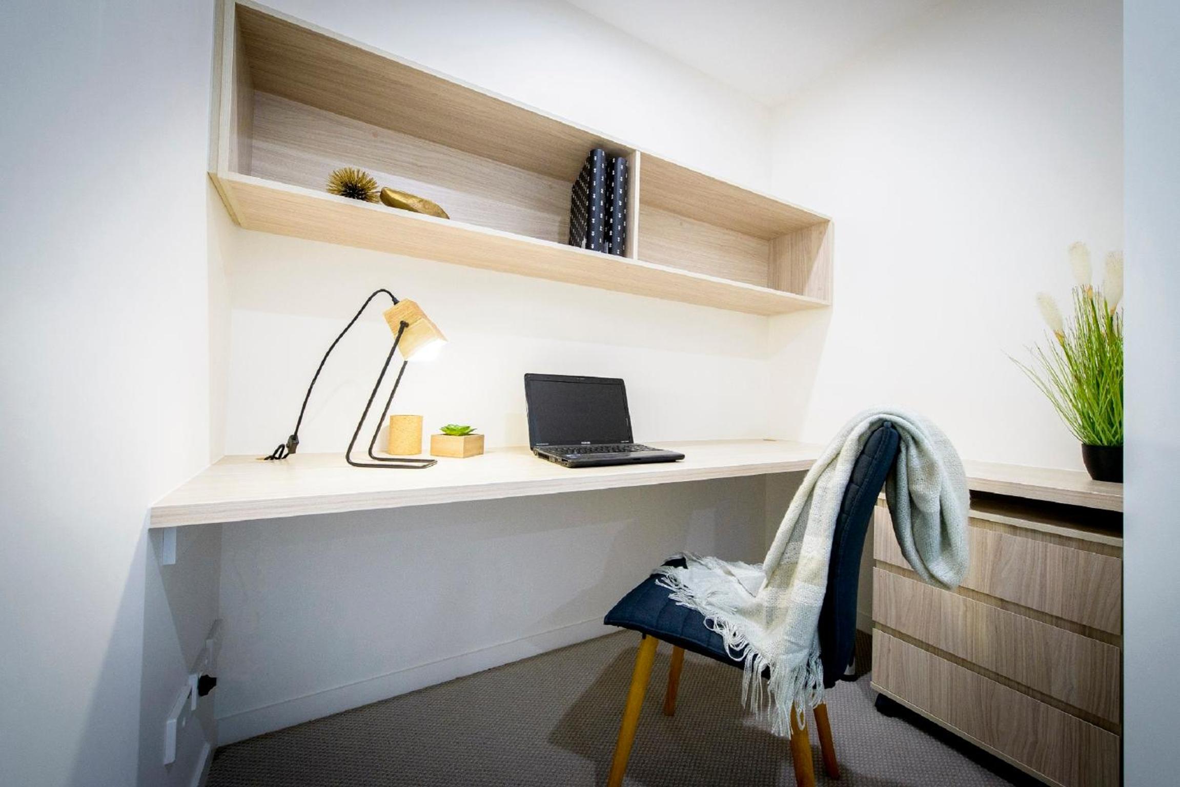 One-Bedroom Apartment with Balcony and Study