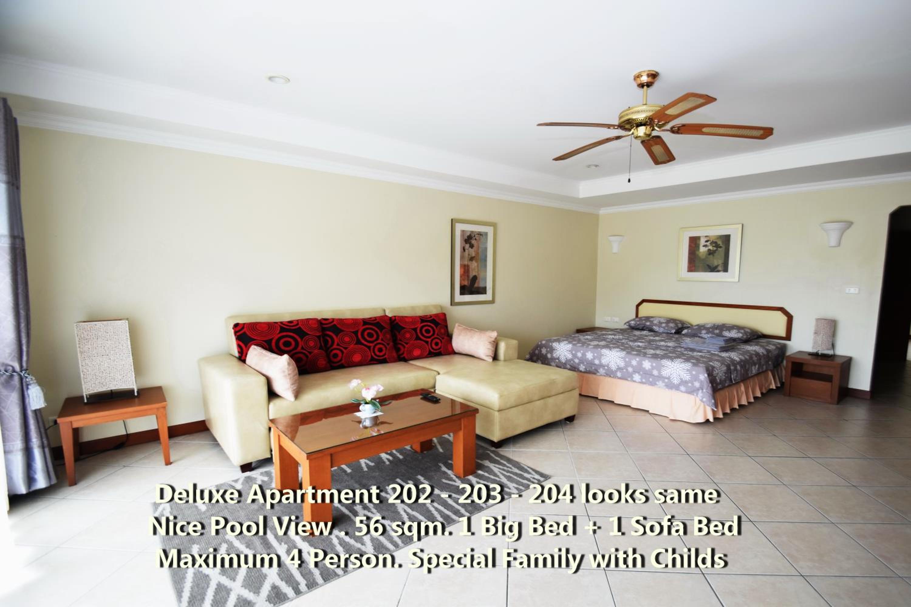 Deluxe Apartment with Pool View - 202/204