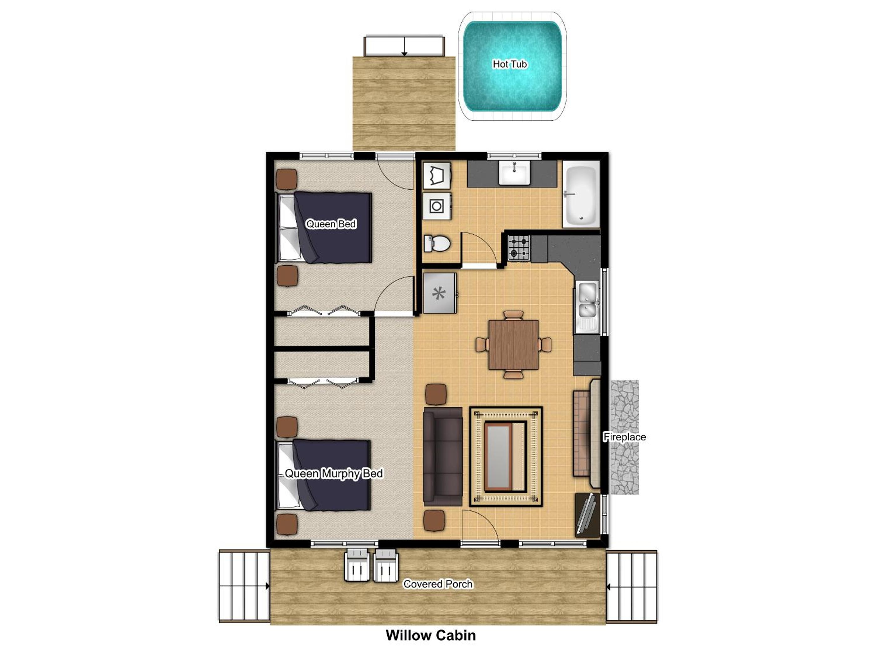 One-Bedroom Cottage - Willow photo 2