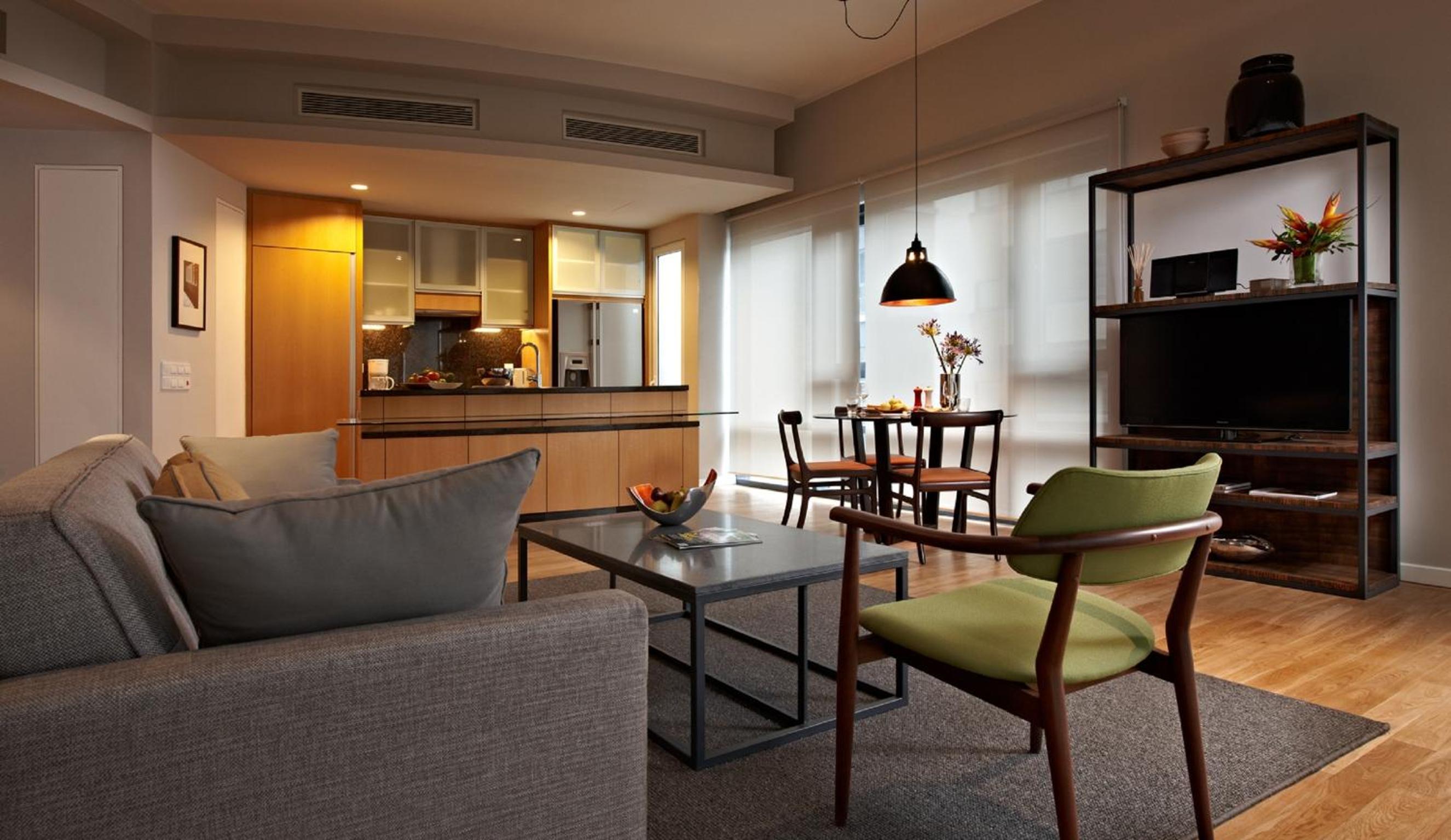 One Bedroom Suite on High Floor with Twin Tower View
