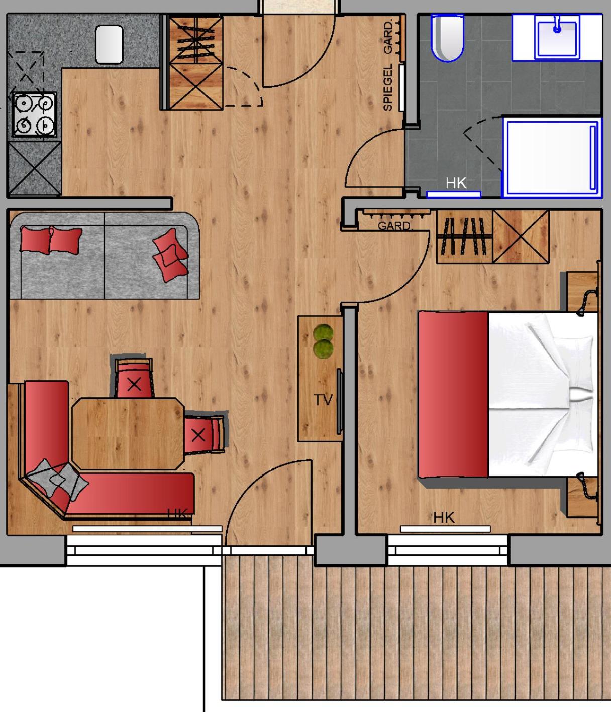 One-Bedroom Apartment photo 2