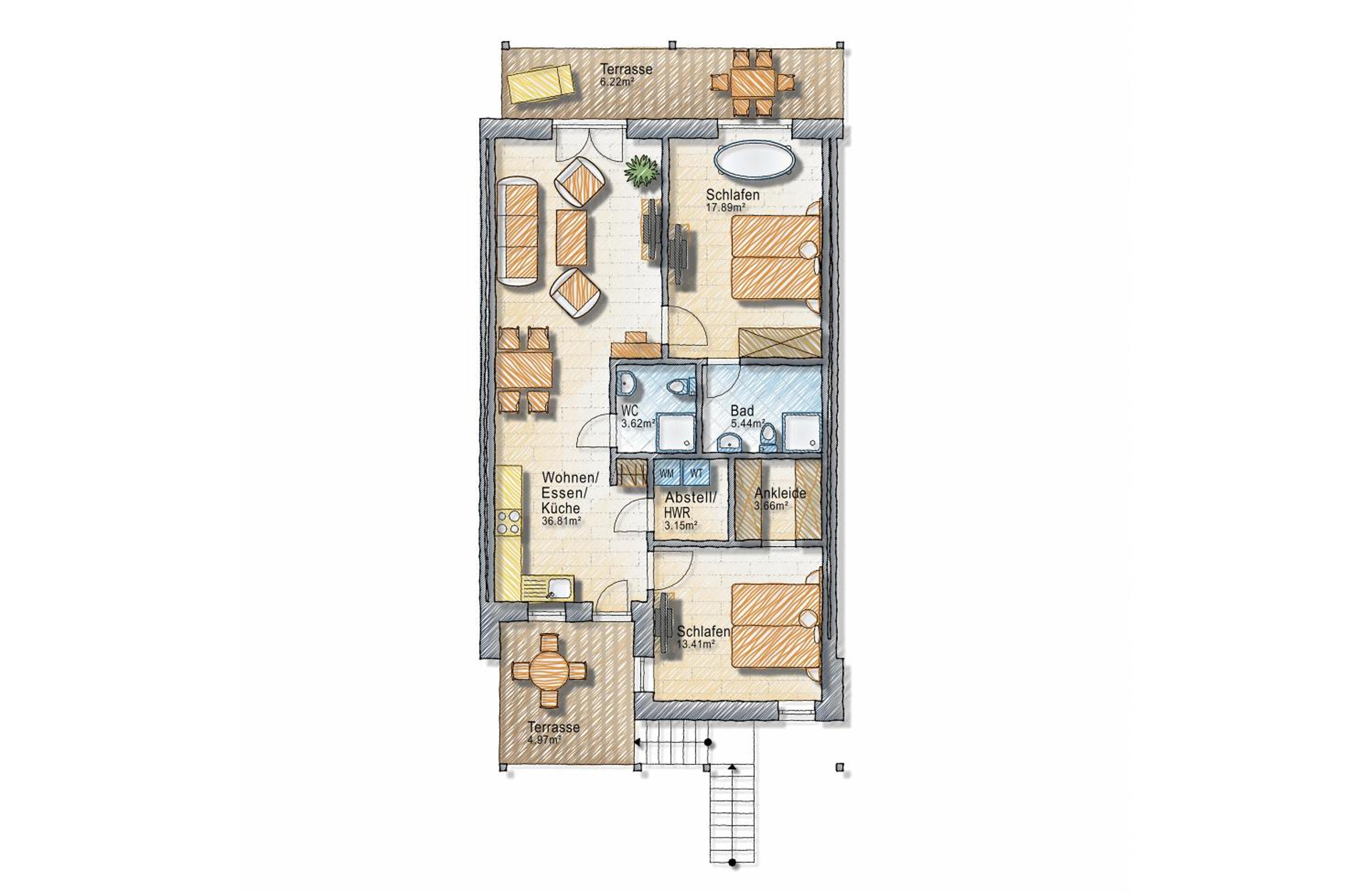 2-Bedroom Apartment mit Meerblick und Badewanne photo 2