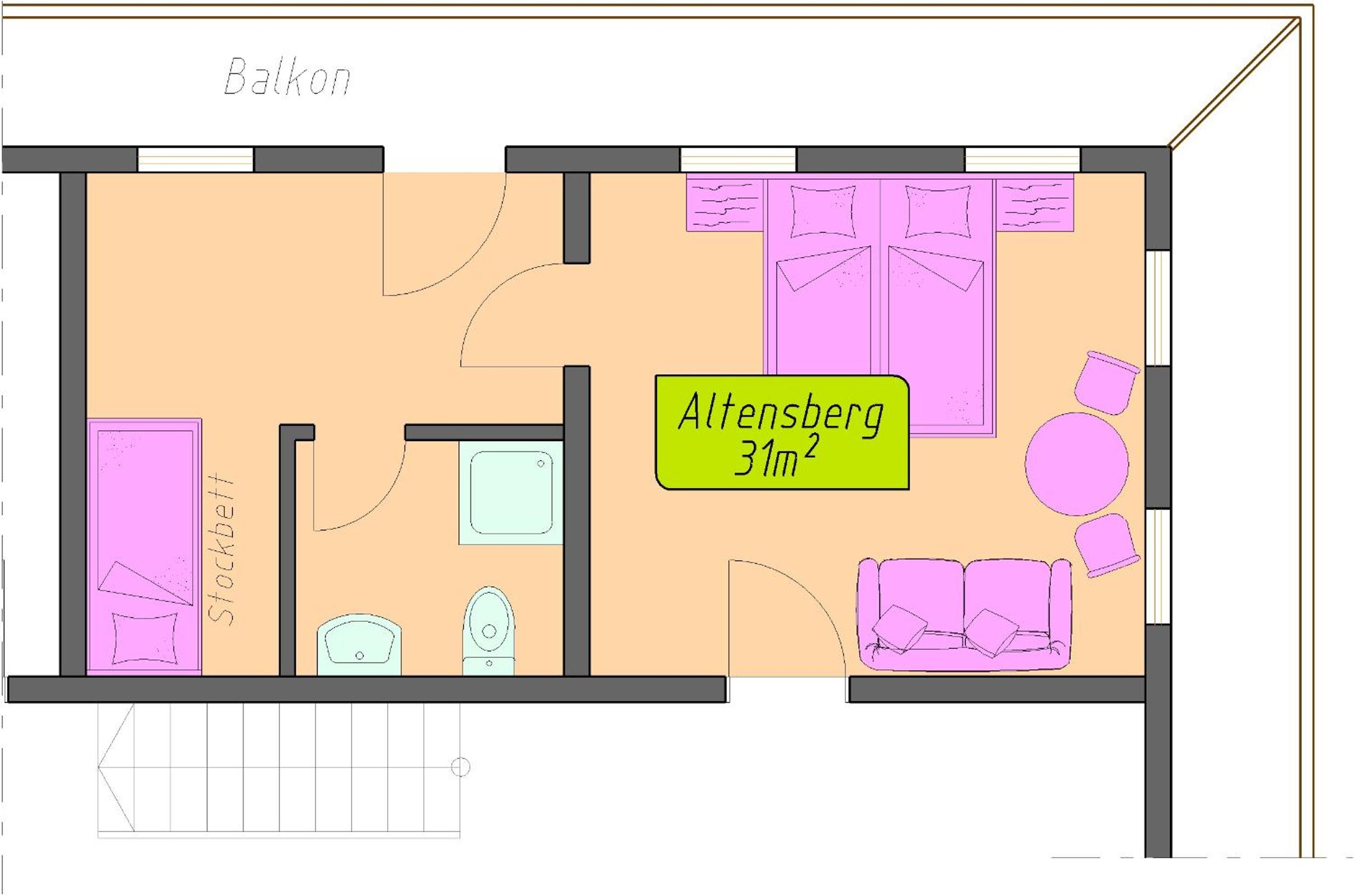 Family Room with Balcony