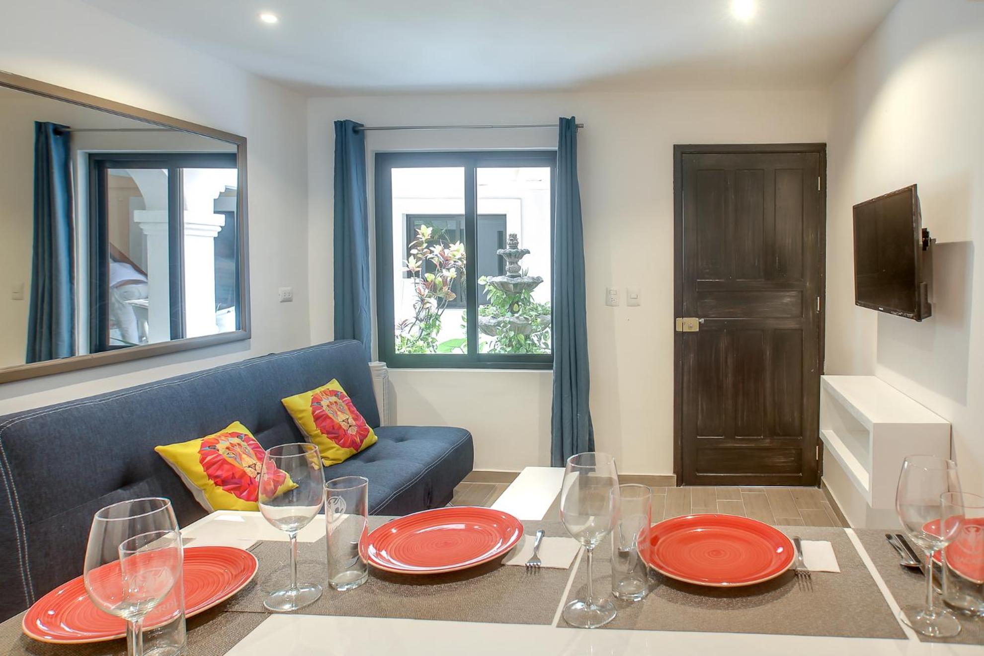 One-Bedroom Apartment with Garden View