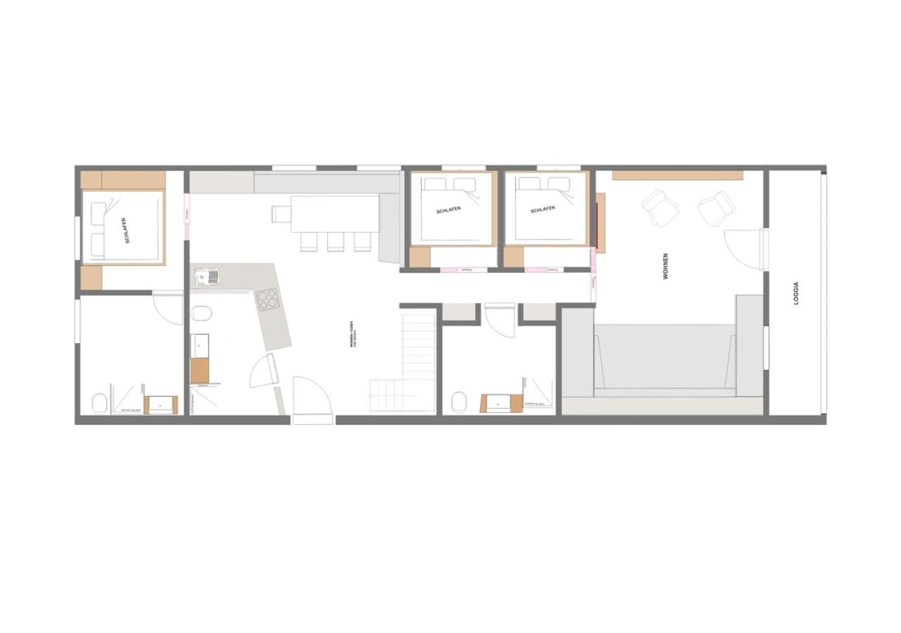 Three-Bedroom Apartment with Loggia (House in House)