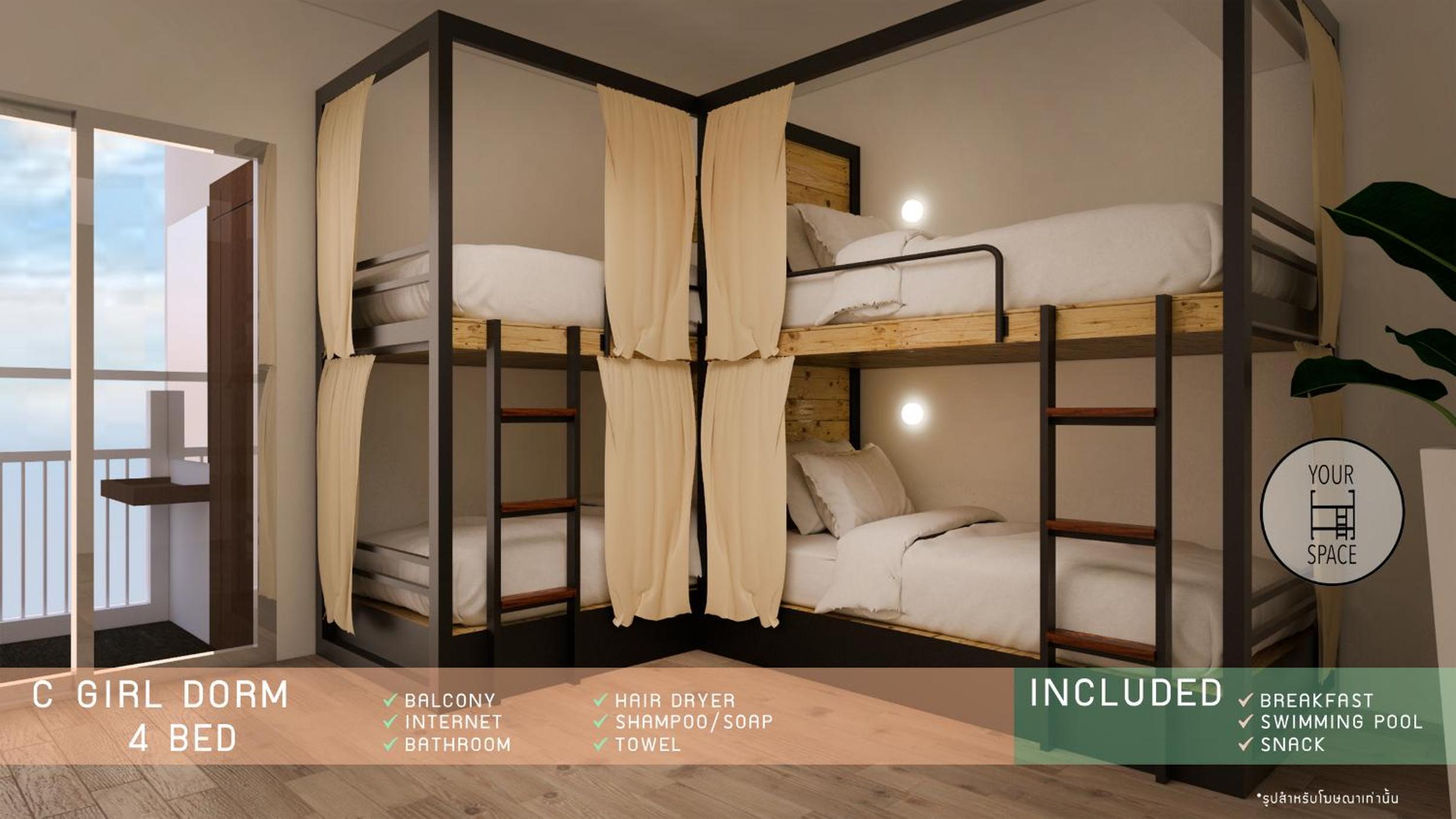 Bunk Bed in Female Dormitory Room