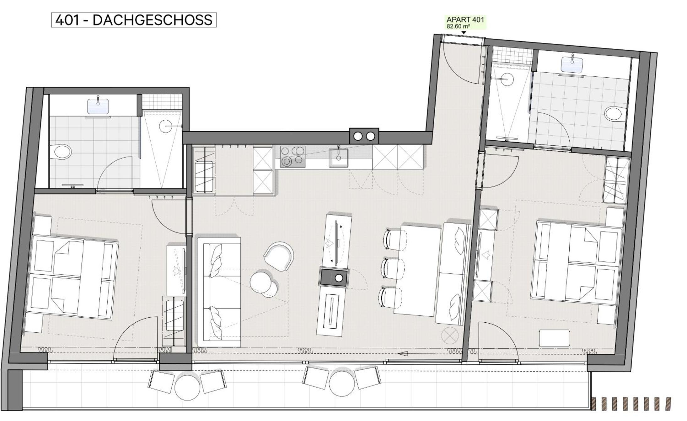 Two-Bedroom Deluxe Apartment with Balcony