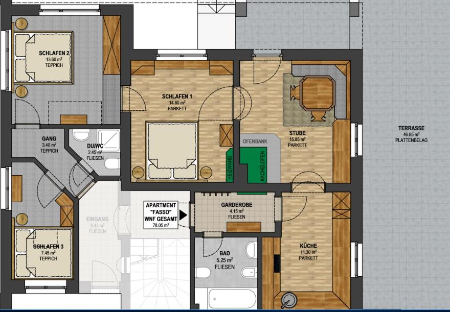 Three-Bedroom Apartment photo 3