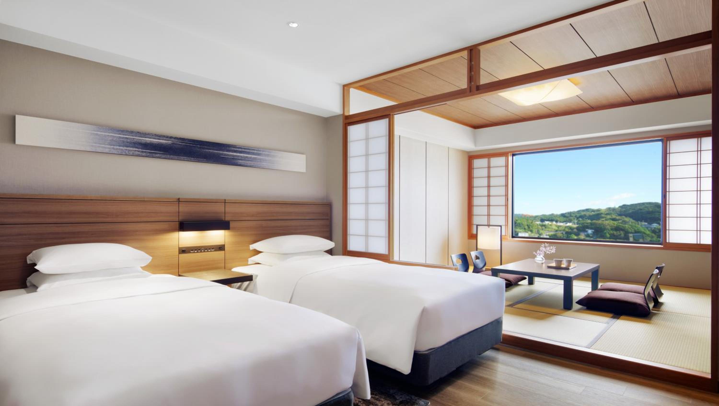 Twin Room with Tatami Area and Garden View - Photo 1