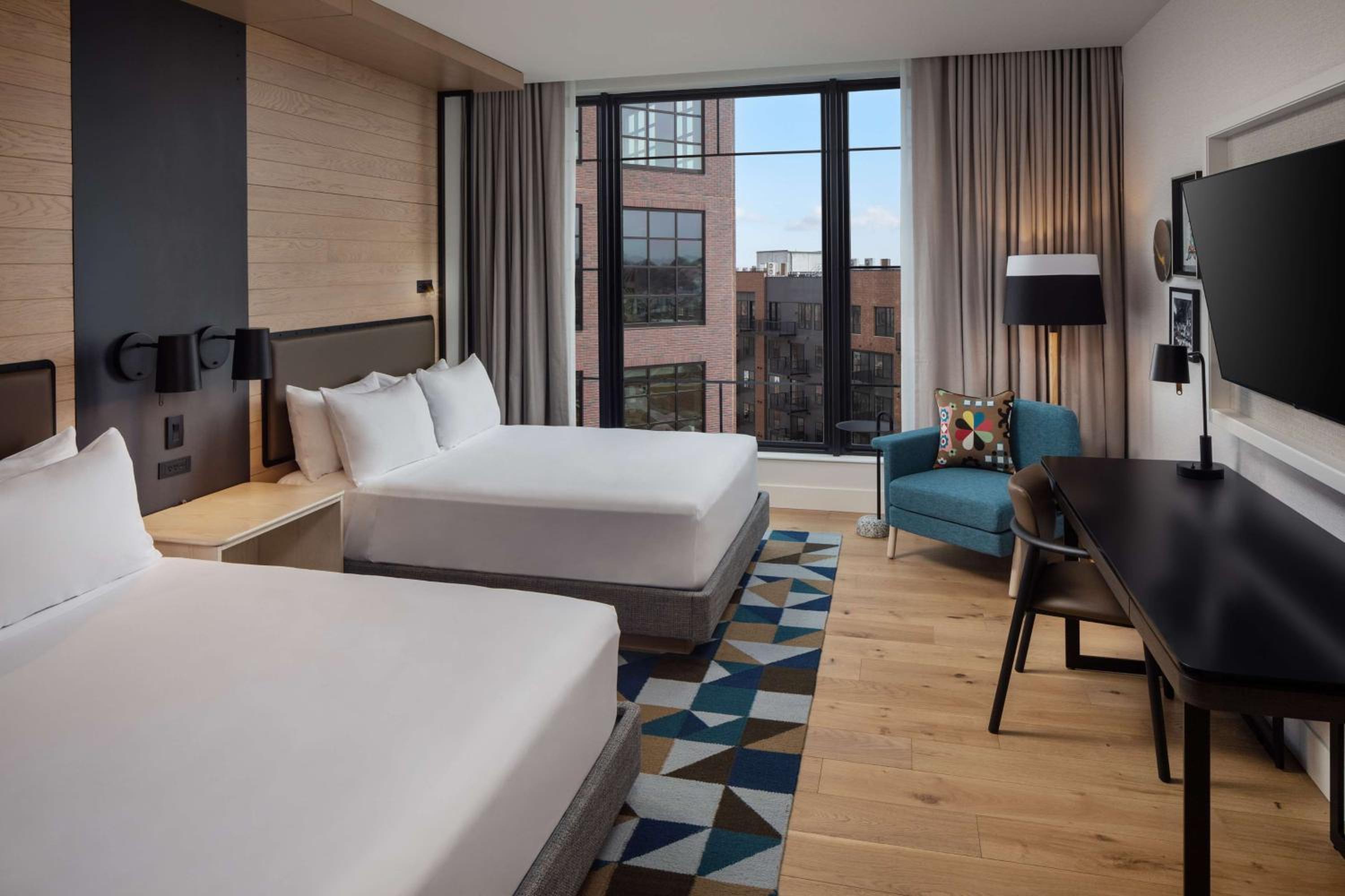 Queen Room with Two Queen Beds and Steel District View