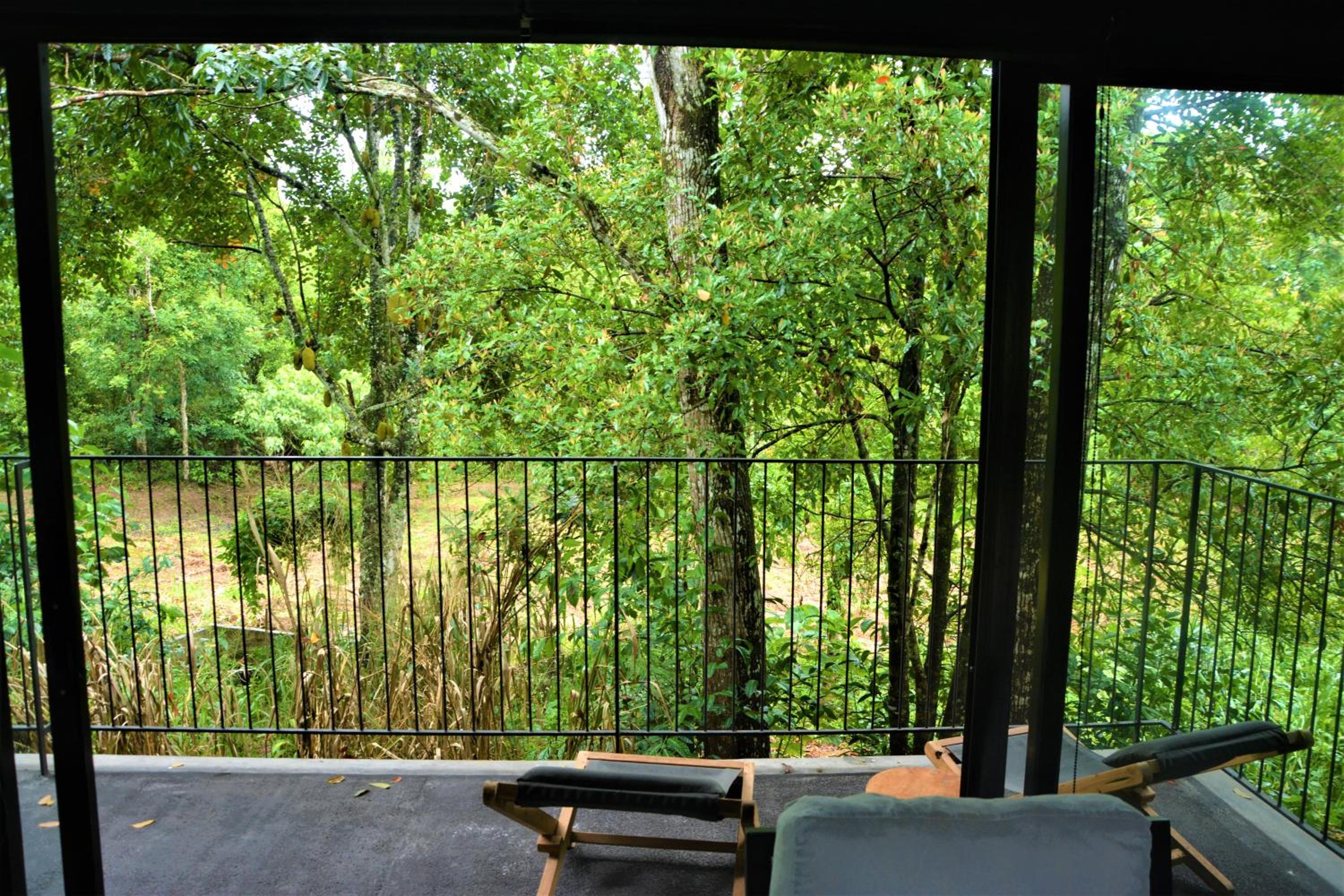 Chalet con vista al jardín