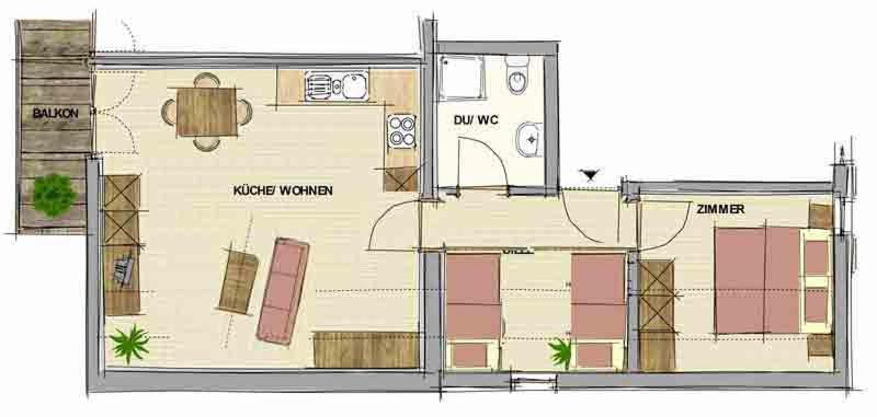 Apartment with Mountain View photo 2