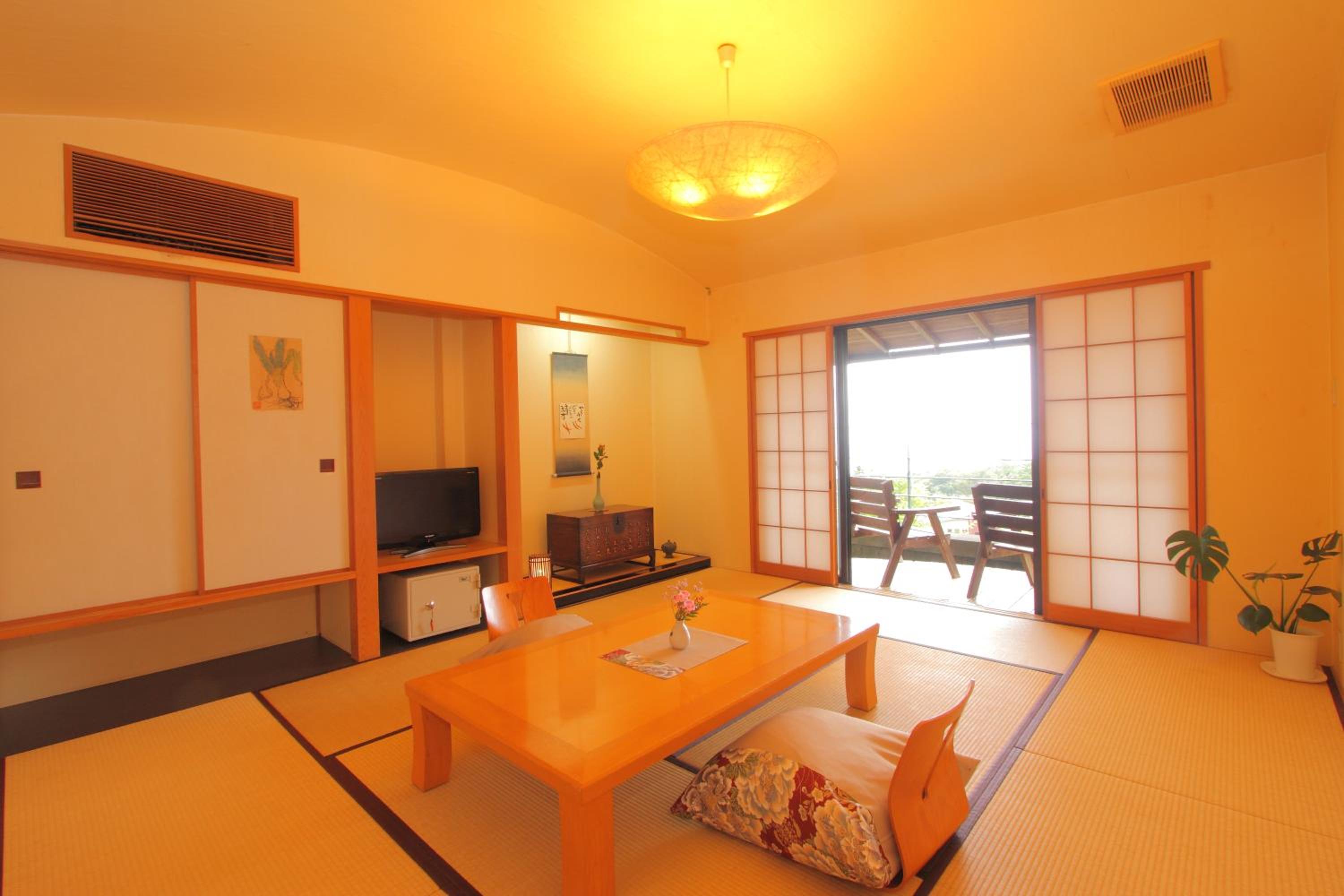 日式角套房，带露天浴池和露台