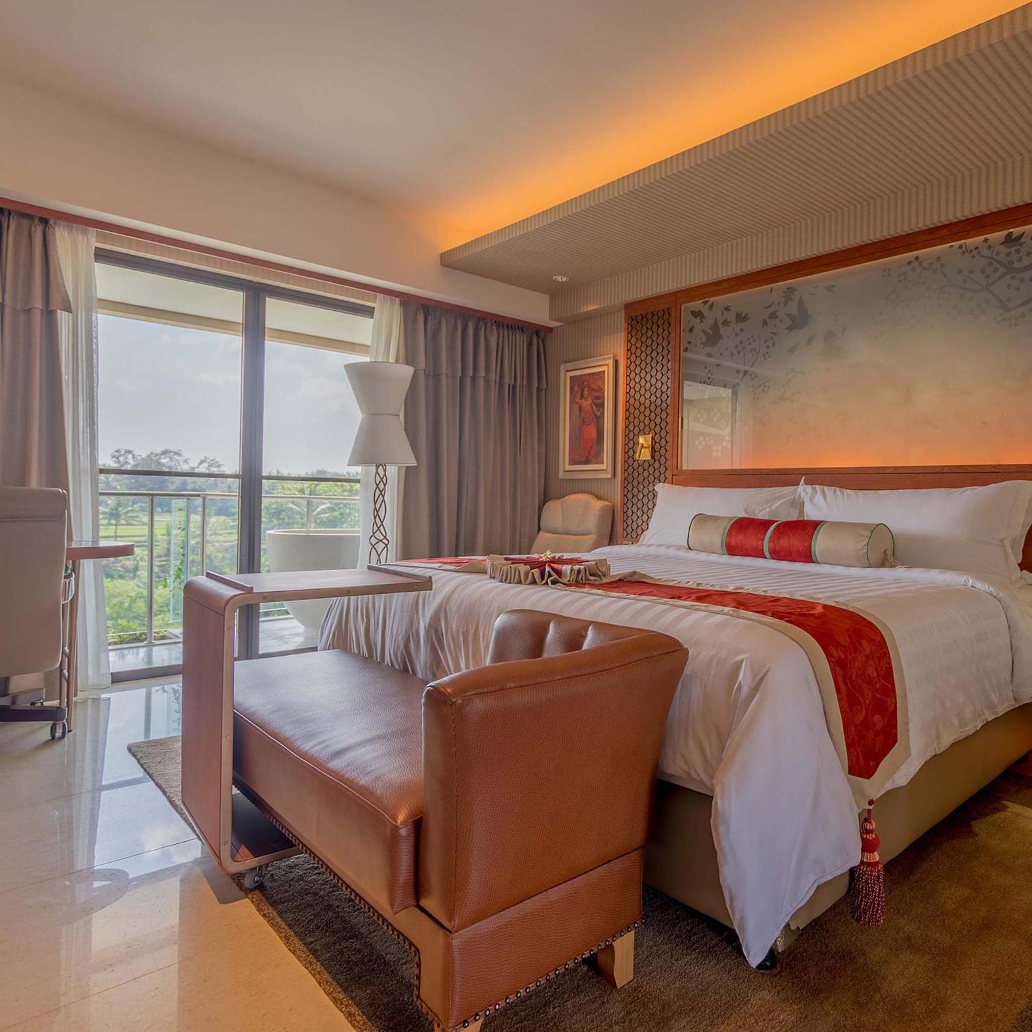Deluxe Premium King Room with Outdoor Tub & Rice Field View