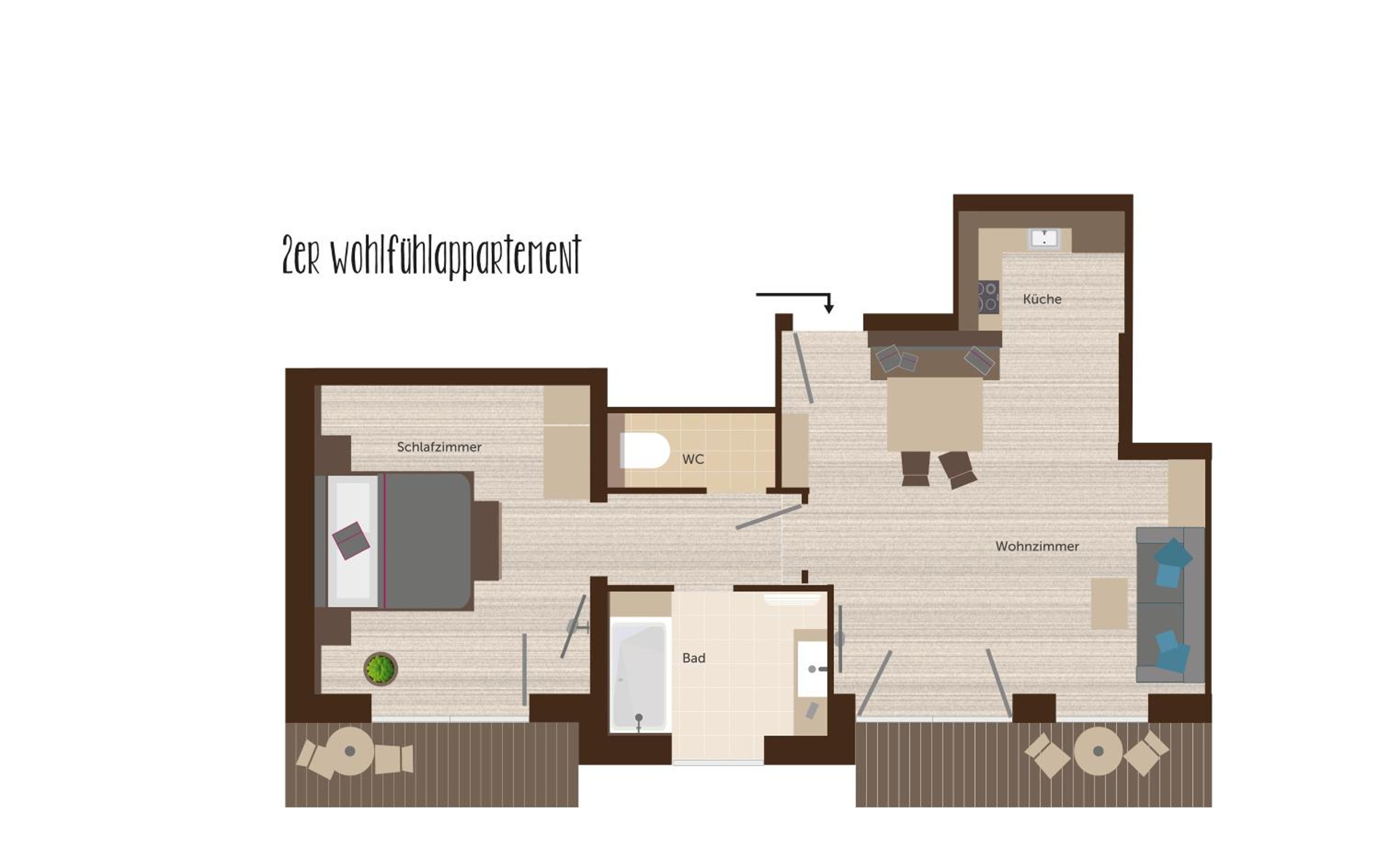 Three-Bedroom Apartment with Balcony photo 3