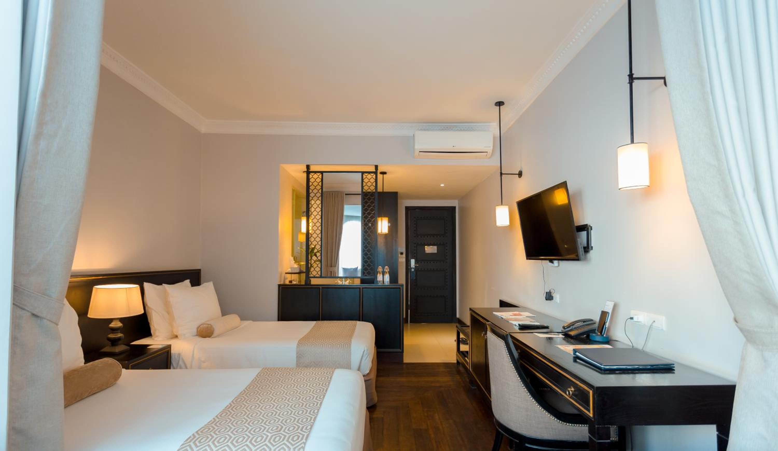 Gold Chamber Twin with Pool View