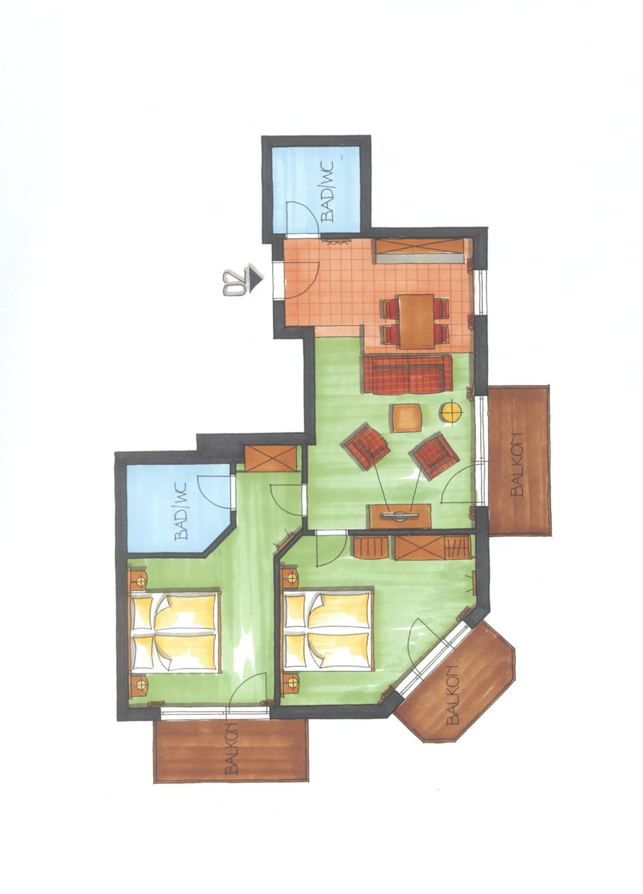 Family Suite (2 Adults + 2 Children)