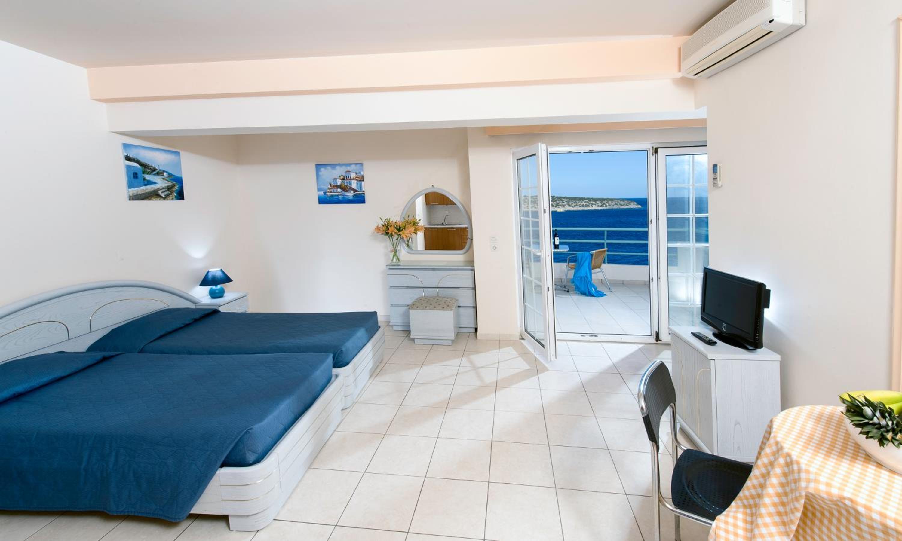 Estudio para 2 personas con vista al mar