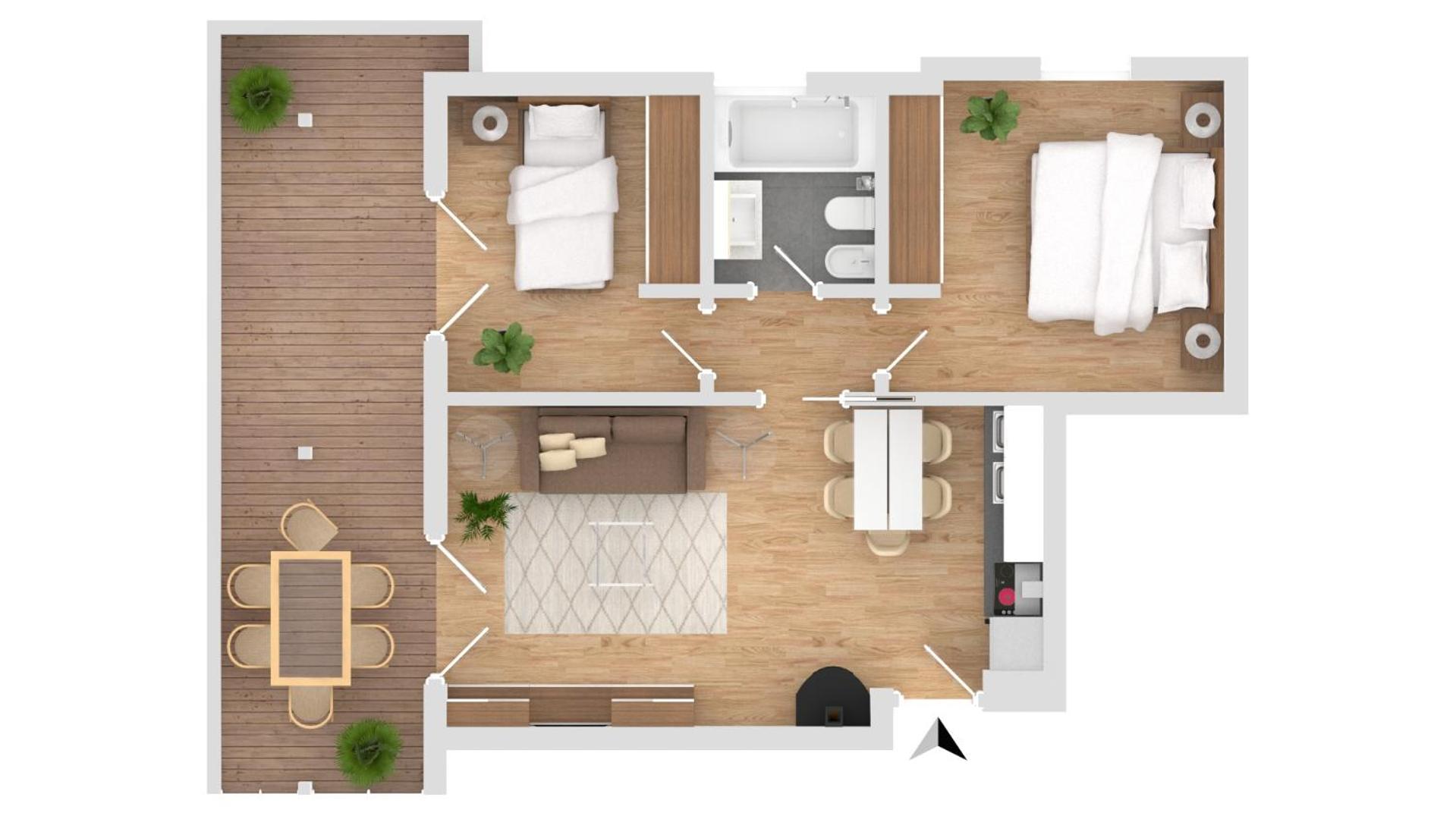 Superior Two-Bedroom Apartment photo 2