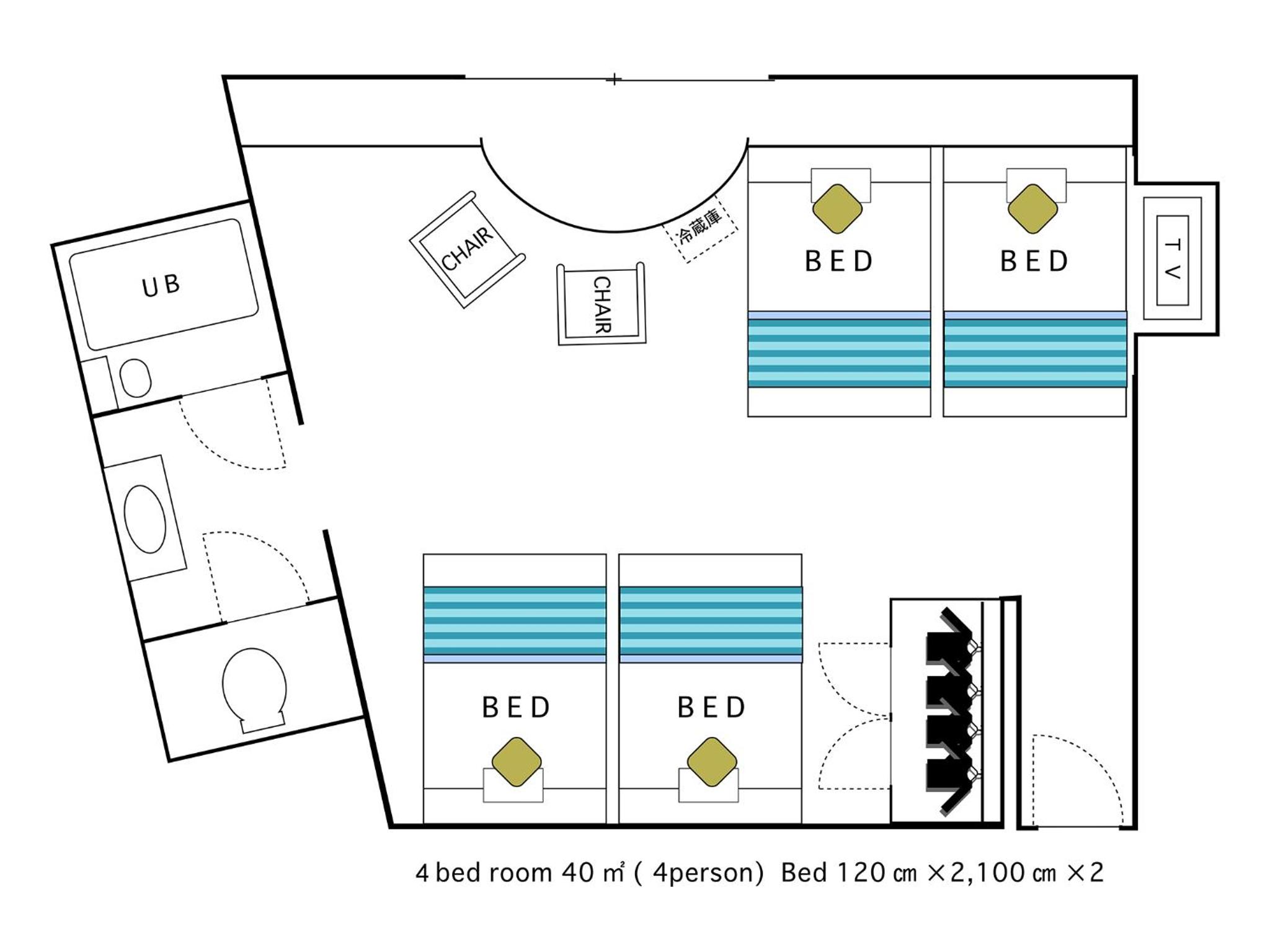 Quadruple Room - Non-Smoking photo 2