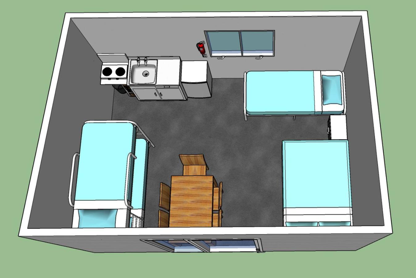 Economy Quadruple Room with Shared Bathroom - Kitchen #3 photo 2