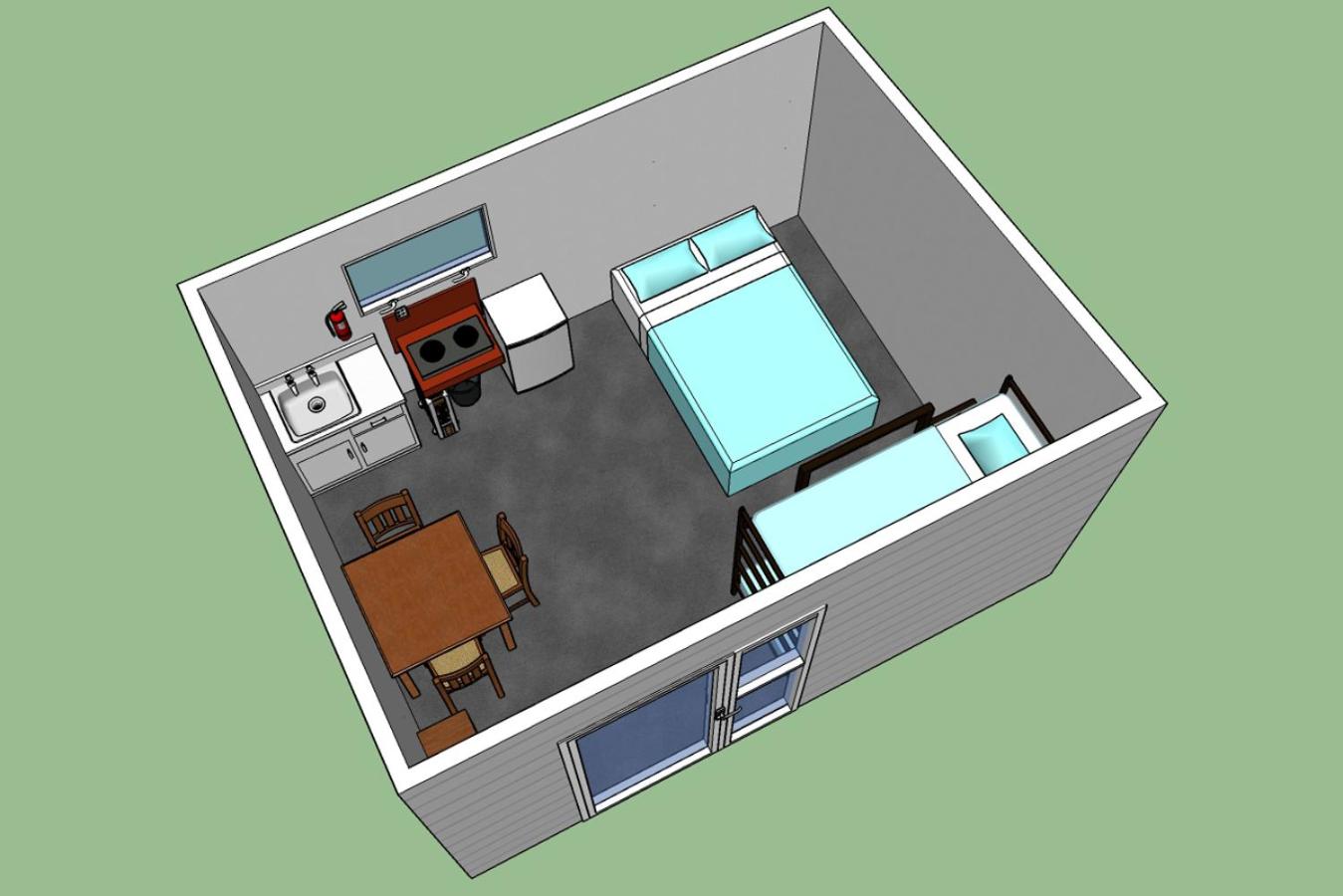 Economy Quadruple Room with Shared Bathroom - Kitchen #2 photo 2