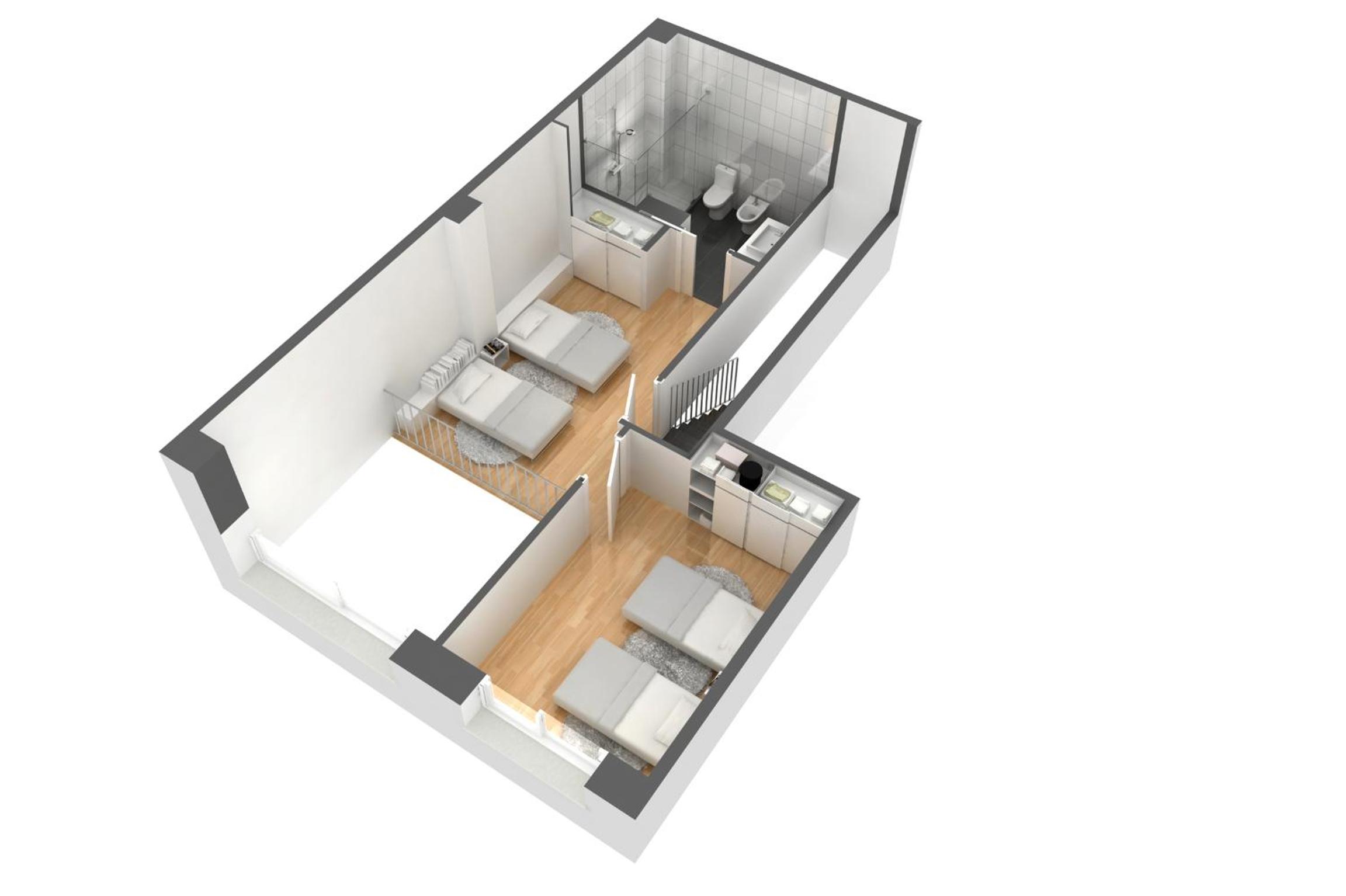 Three-Bedroom Duplex Apartment (3-6 Adults) photo 3