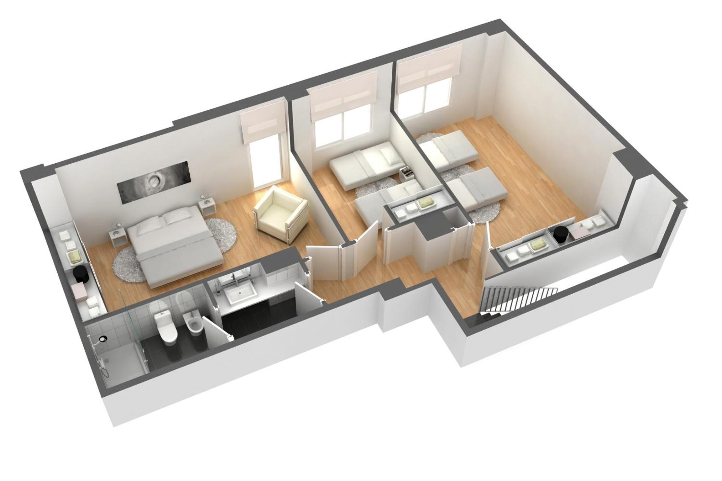 Three-Bedroom Duplex Apartment with Terrace (3-6 Adults) photo 2