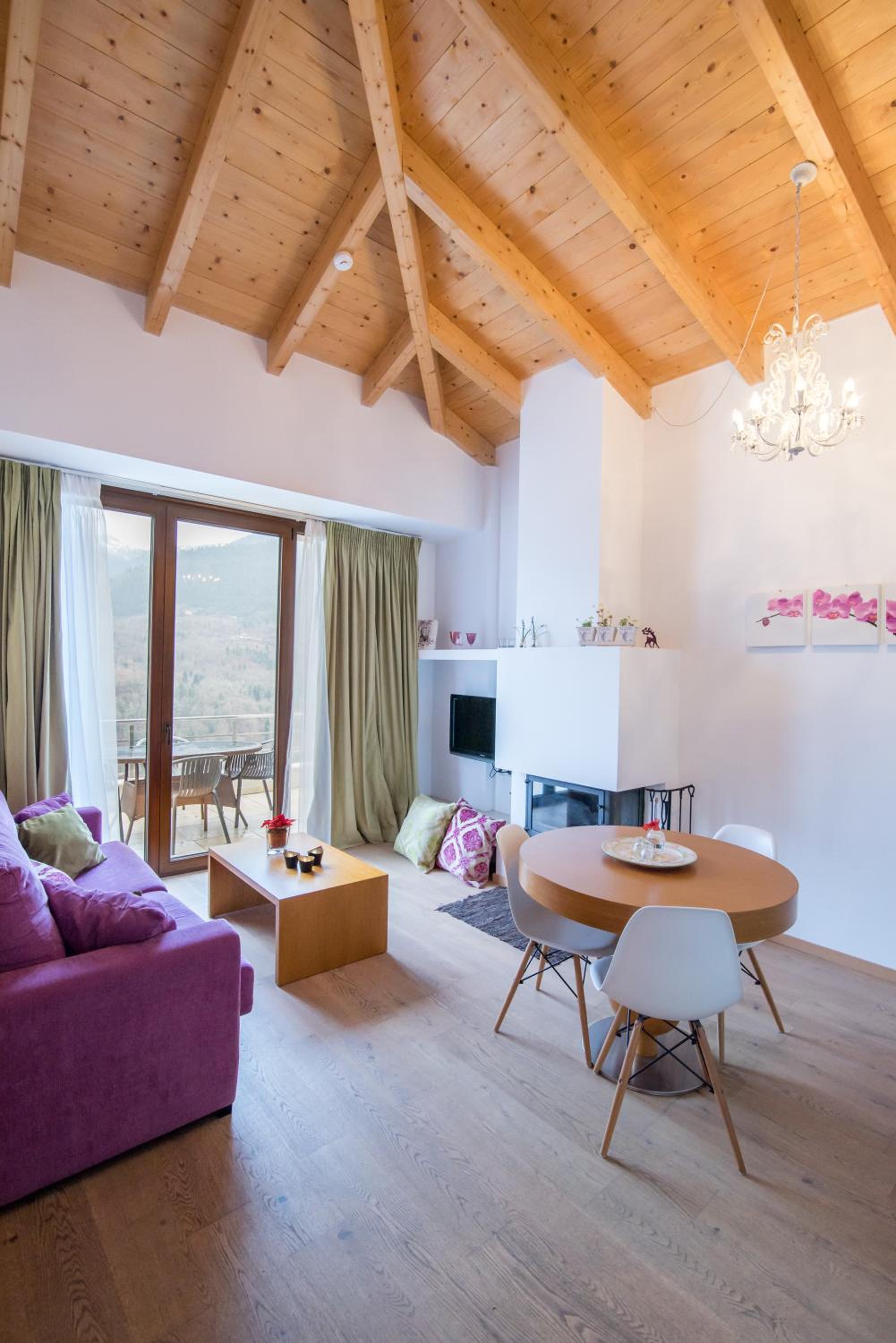 Deluxe Suite with Fireplace and Forest View