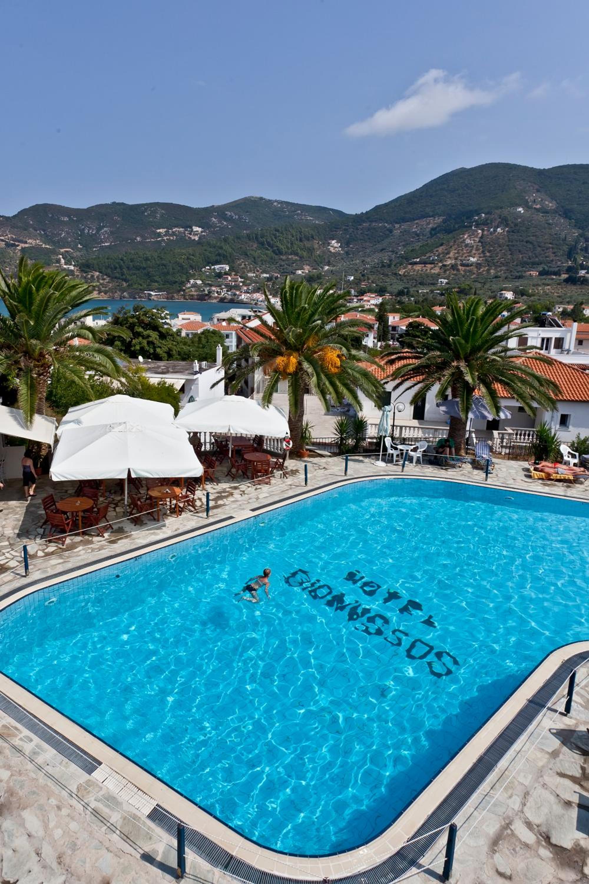 Double or Twin Room with Pool and Side Sea View
