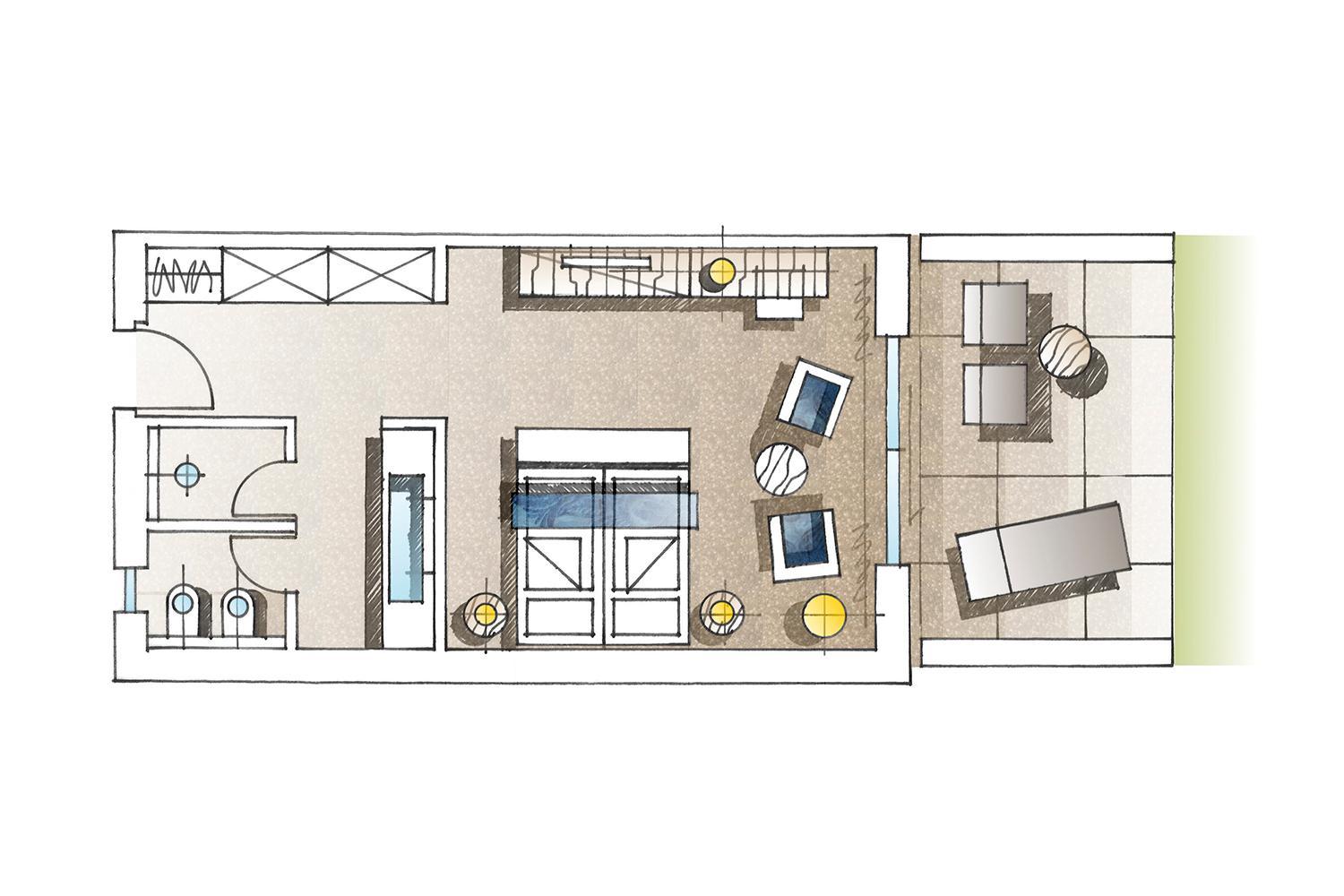 Habitación King con ducha a ras de suelo - Acceso para discapacitados