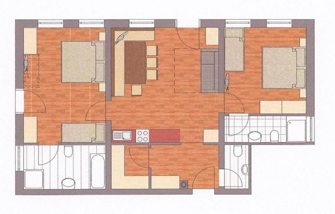 Two-Bedroom Apartment with Shower  photo 3