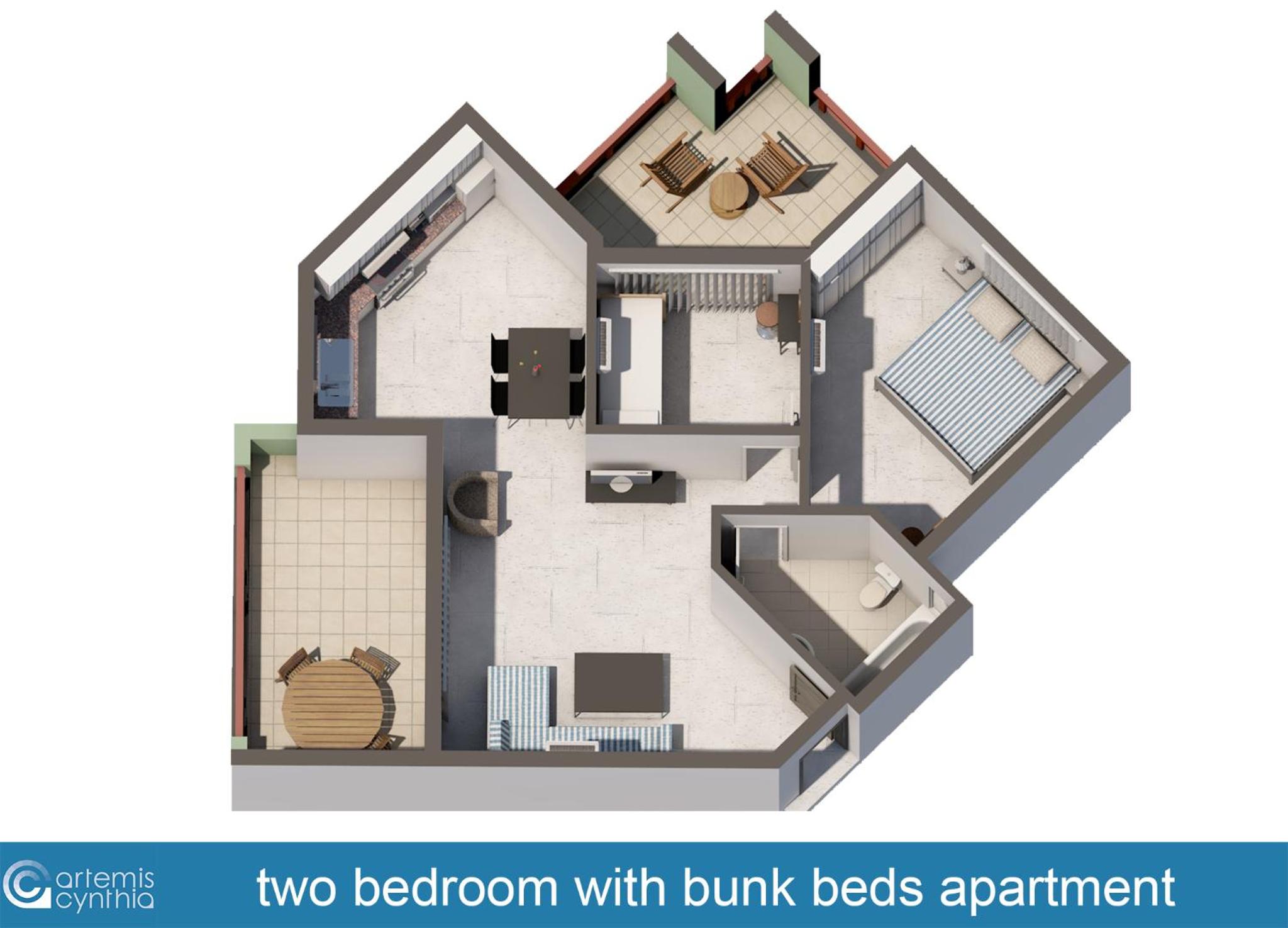 Family Two Bedroom Apartment 