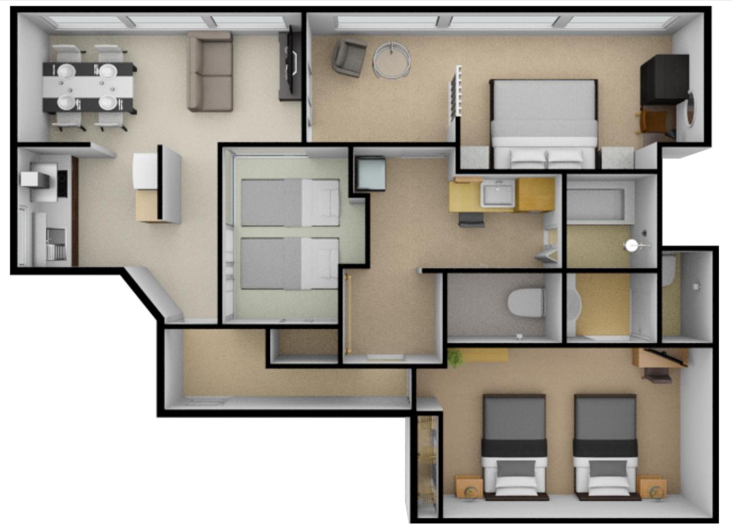 Three-Bedroom Apartment photo 2