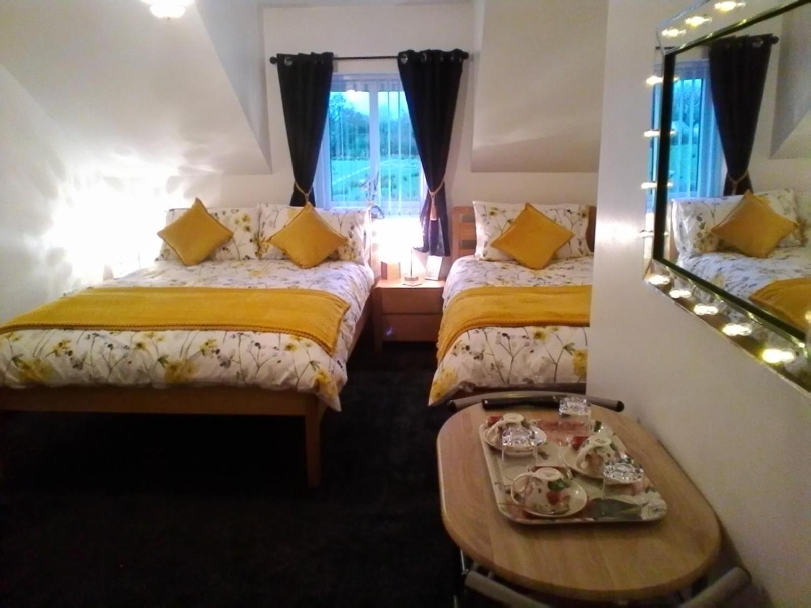 Family room with separate private bathroom